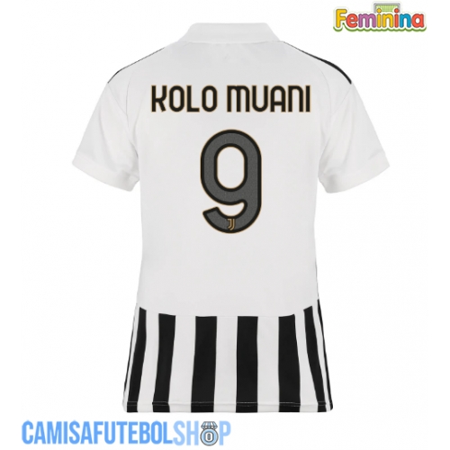 Camisa de time de futebol Juventus Randal Kolo Muani #9 Replicas 1º Equipamento Feminina 2026-27 Manga Curta